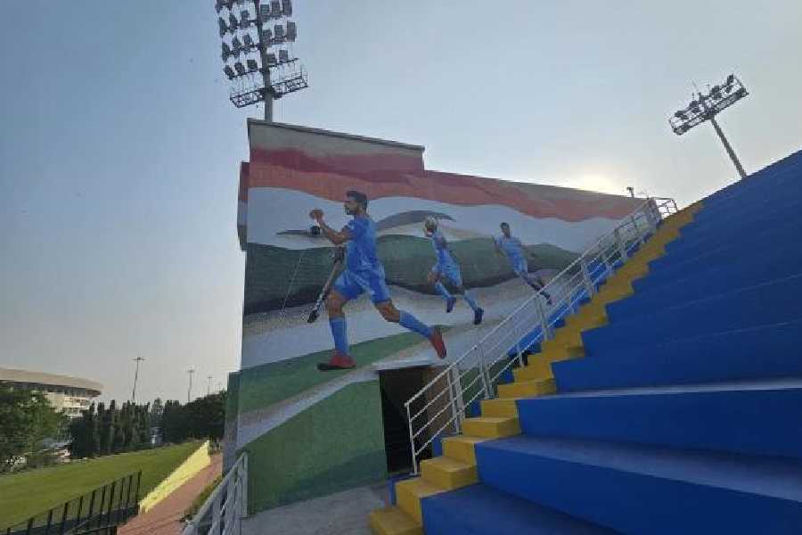 A section of the gallery in the new hockey stadium in Salt Lake