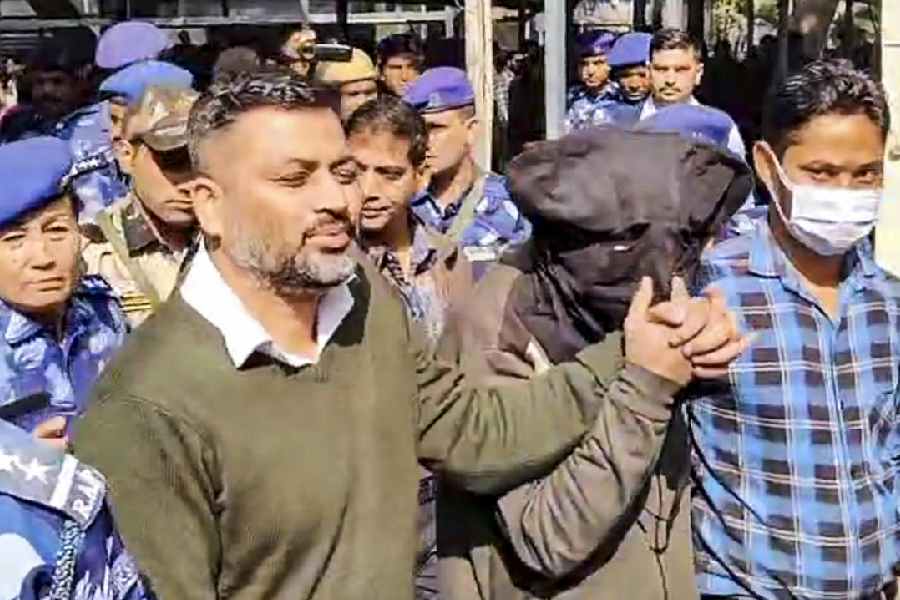 Accused Amir Rashid Ali, in whose name the car involved in the blast near the Red Fort was registered, at Patiala House Court in New Delhi, Monday, Nov. 17, 2025