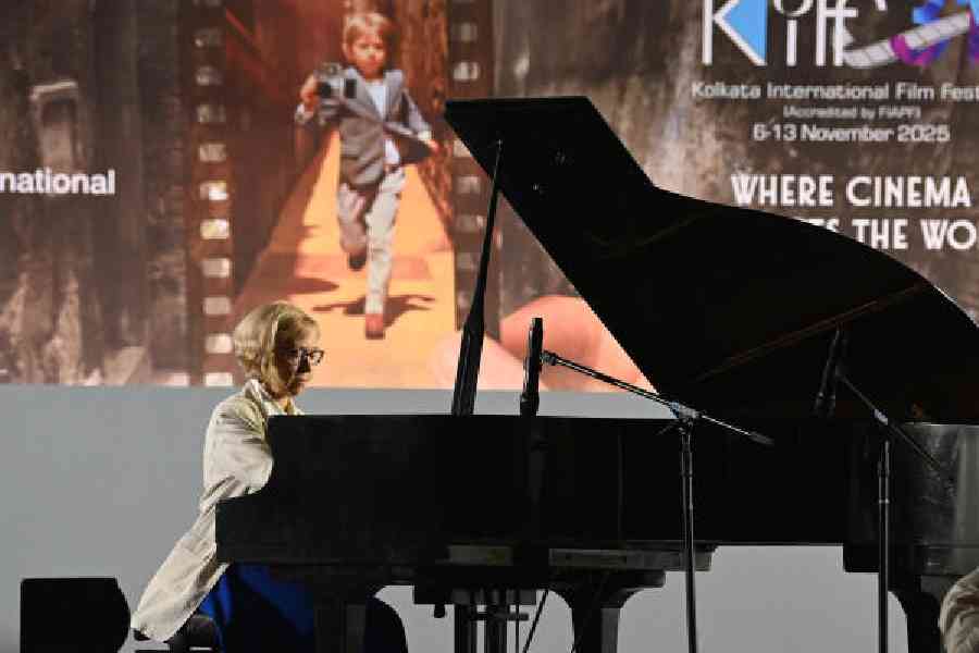 Monika Rosca, Polish pianist, at the 31st Kolkata International Film Festival in Nandan