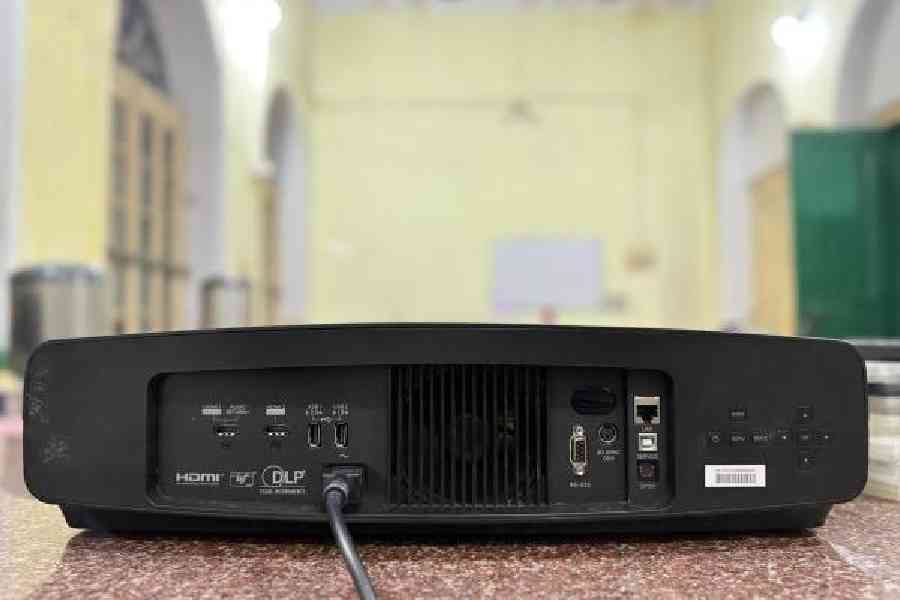 The projector has a wide range of ports to choose from