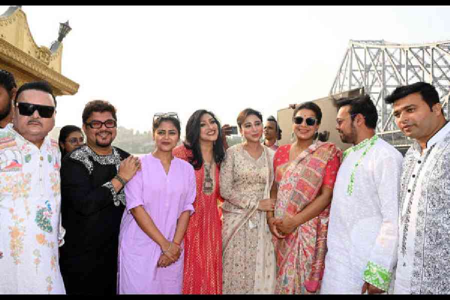 The cast and crew of Lokkhikantopur Local 