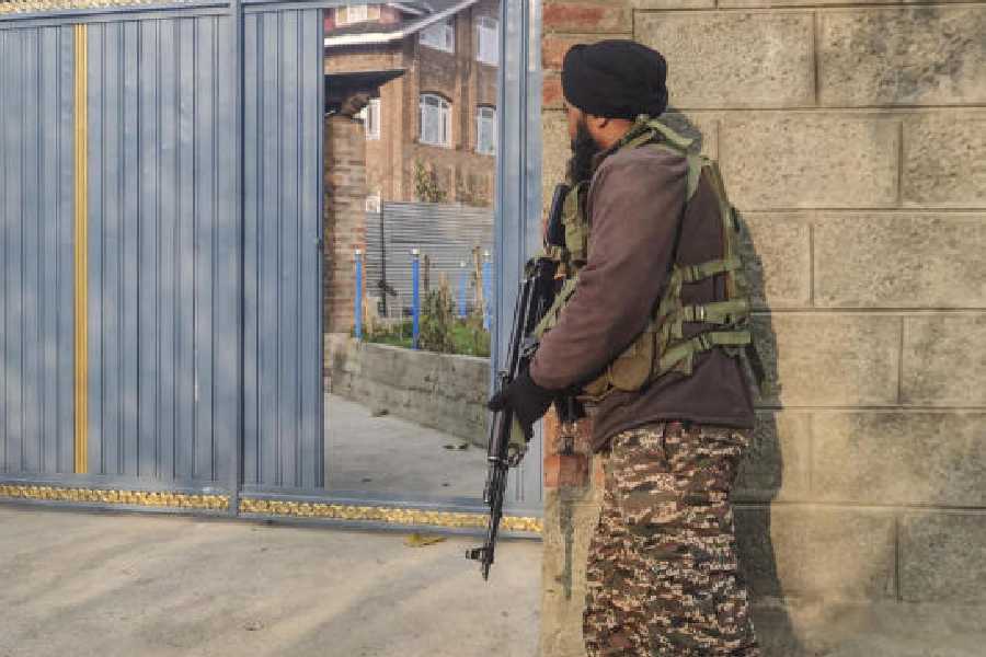 A Counter Intelligence Kashmir raid in Kulgam on Tuesday. 
