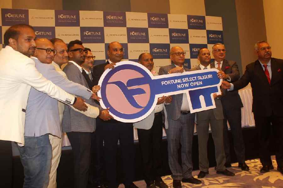Representatives of CKIM Promoters LLP and ITC Hotels Limited at the opening of Fortune Select Siliguri on Tuesday.