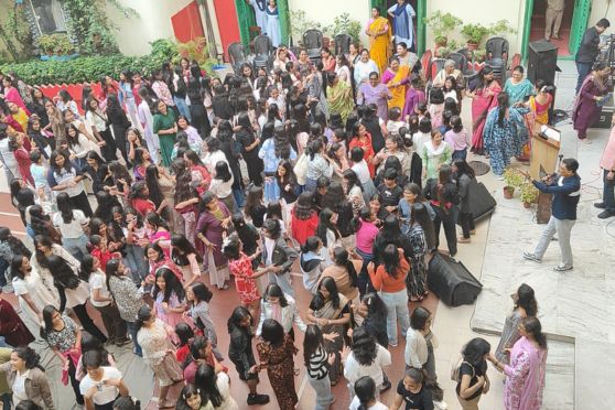 The excitement soared when popular Kolkata-based singer Christopher Lobo took the stage, captivating the entire school with his energetic renditions. Students and teachers danced along as he performed hit after hit, turning the morning into a mini-concert. After the thrilling show, students returned to their classrooms for parties and fun interactions, creating memories they will cherish for years.