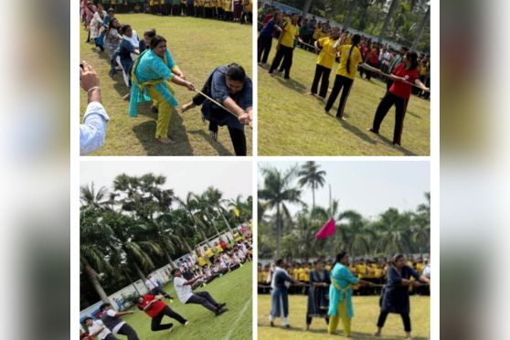 Saini International School, Howrah, celebrated Children’s Day with great excitement. Teachers organised a special programme featuring a melodious medley, a colourful dance performance, a quiz, and even a friendly match between students and teachers. Junior students enjoyed exciting games, while seniors enthusiastically participated in a tug-of-war competition.