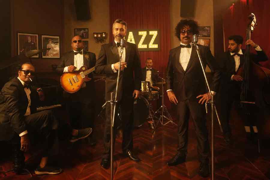 A moment from the music video