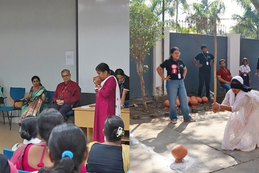 The Conch Blowing and Pot-Breaking competitions saw enthusiastic participation from both parents and teachers, offering them the opportunity to showcase their own talents and skills.