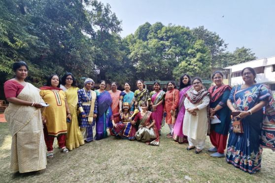 The surprise and delight among students were evident as they saw their teachers perform with such flair. Chips and chocolates added sweetness to the celebration, making the day memorable through the combined efforts of the Headmistress and teaching staff.