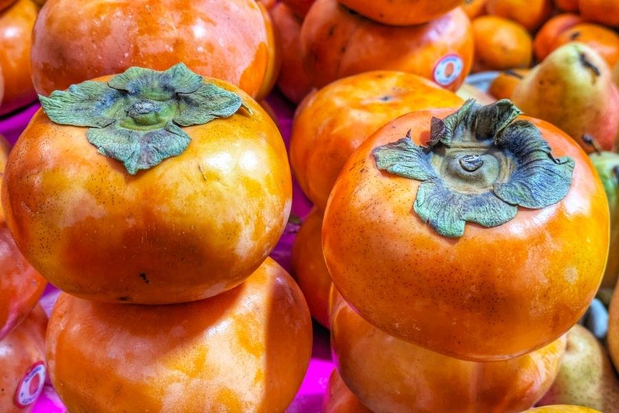 Persimmons taste mildly sweet and honey-like