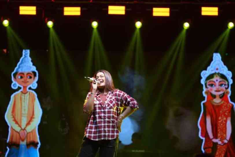 Iman Chakraborty on song in GD Block. (Sudeshna Banerjee)