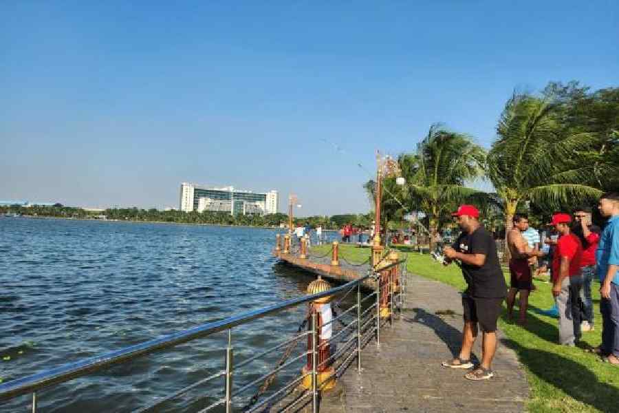 Anglers cast the line at the competition in Eco Park.