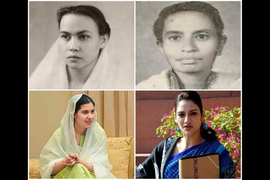 Clockwise from top left: Mofida Begam, Zohraben Akbarbhai Chavda, Nusrat Jahan and Iqra Hasan