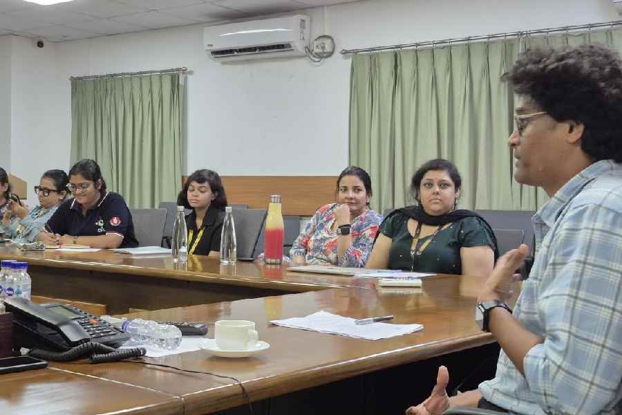 The poetry session under way at Sister Nivedita University 