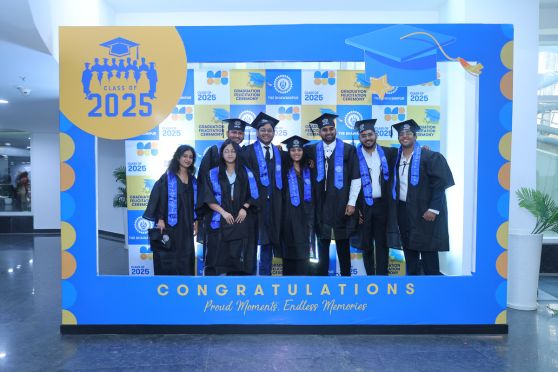 Graduates arrived from 1:30 PM to complete registration and don their ceremonial gowns and Oxford hats, while the auditorium buzzed with anticipation as families, faculty members, dignitaries, and guests filled the venue.