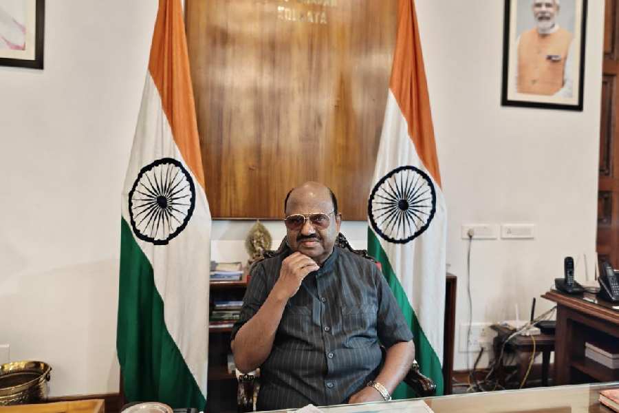 Governor CV Ananda Bose at Raj Bhavan on Wednesday.