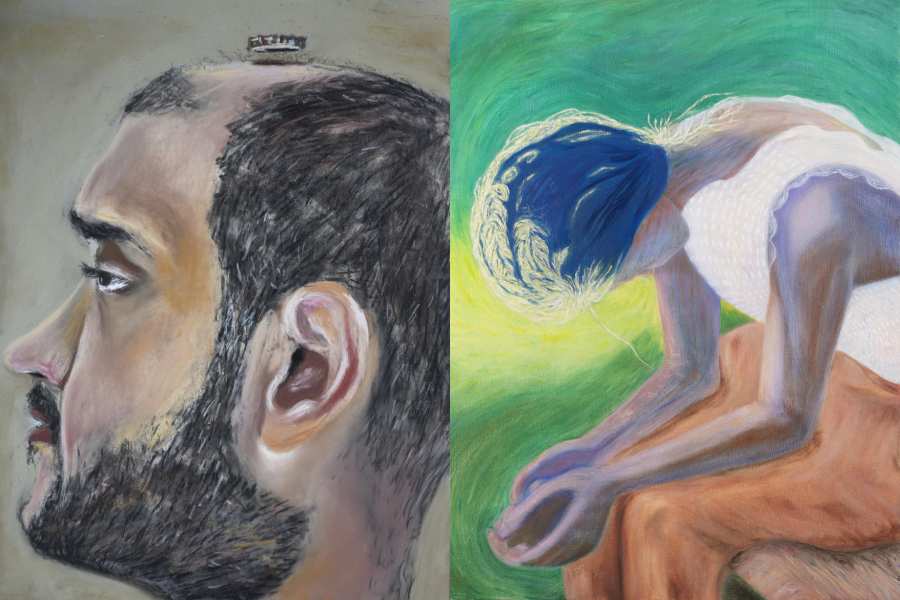 3 PM on a Sunday in May and Self-portrait with new hair