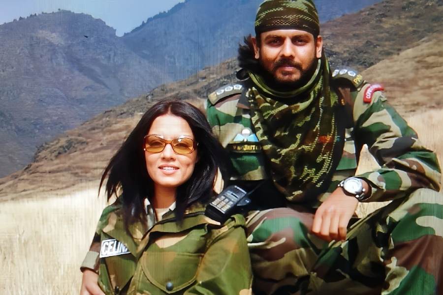Celina Jaitly with her brother, Major (Retd.) Vikrant Kumar Jaitly, who has been detained in the United Arab Emirates (UAE) since 2024