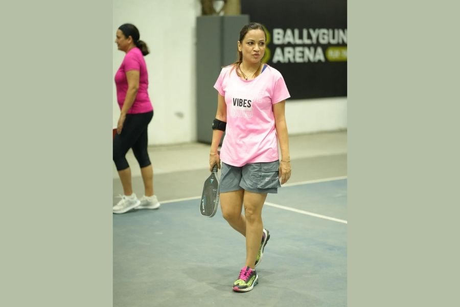 Shikha Methramani tries to play pickleball at least four times a week and credits the Dink Queenz for her consistency  