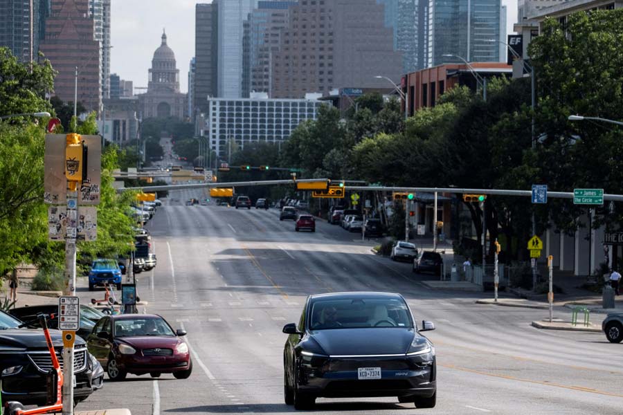 FILE PHOTO: Tesla robotaxis launch in Austin, Texas