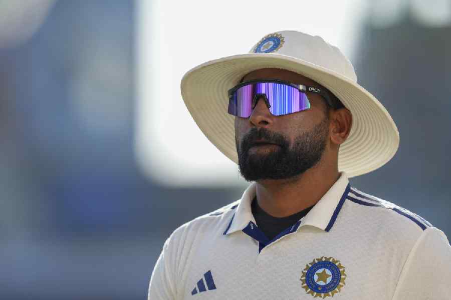 Mohammed Siraj during the fourth day of the Test cricket match between India and South Africa at the Barsapara Cricket Stadium, in Guwahati, Tuesday, Nov. 24, 2025.