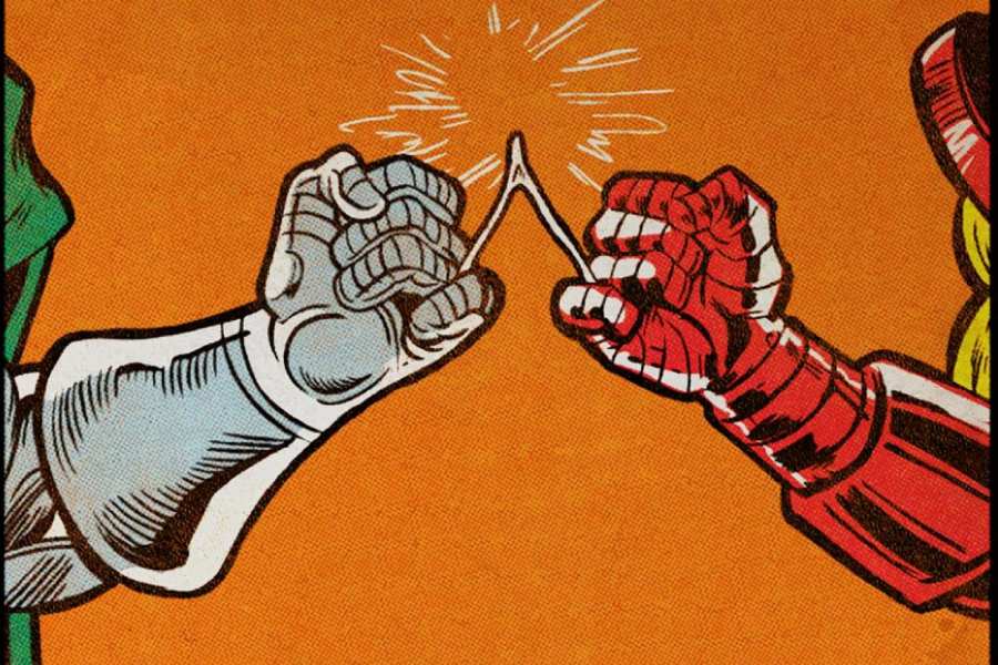 An artwork of Ironman and Doomsday