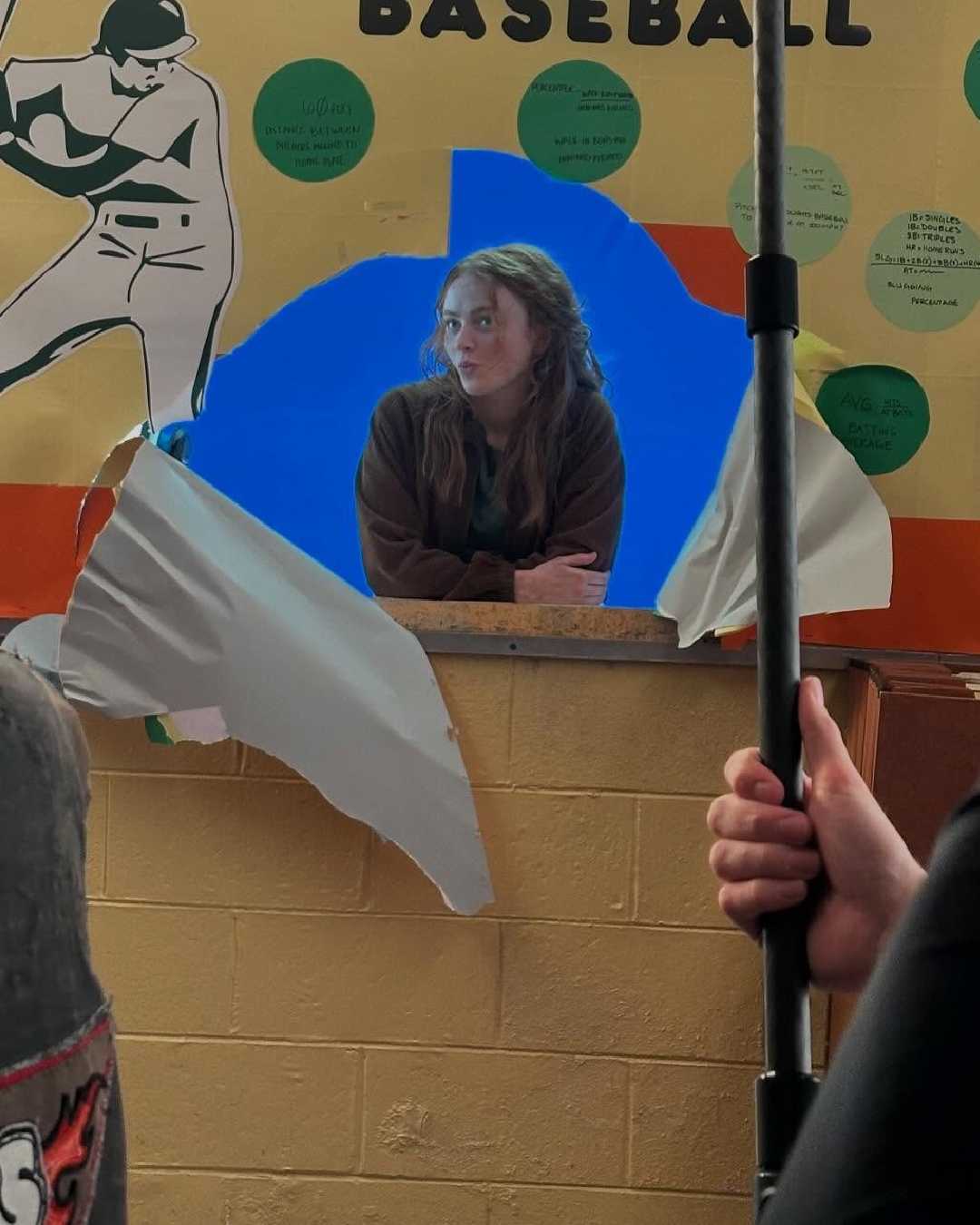 One of the BTS photos features Sadie Sink, who plays Max Mayfield in the show.