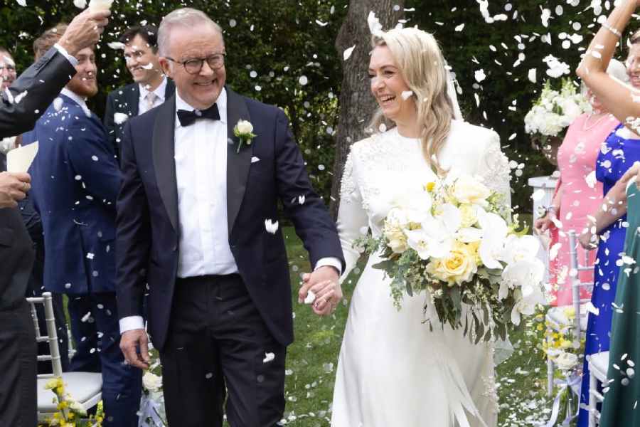 Anthony Albanese and Jodie Haydon