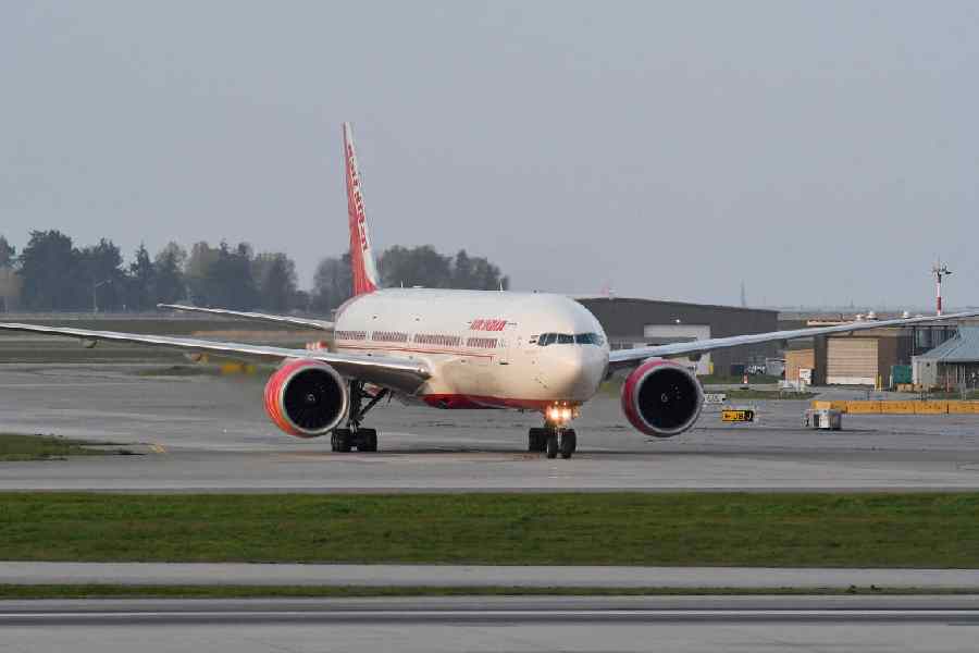 Air India flight 185 arrives from New Delhi at Vancouver International Airport in Richmond, British Columbia, Canada April 23, 2021