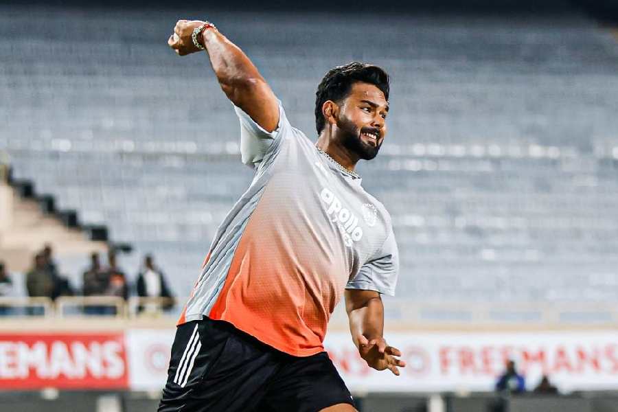 Rishabh Pant, who led India in the Test series, preparesfor the first ODI in Ranchi.