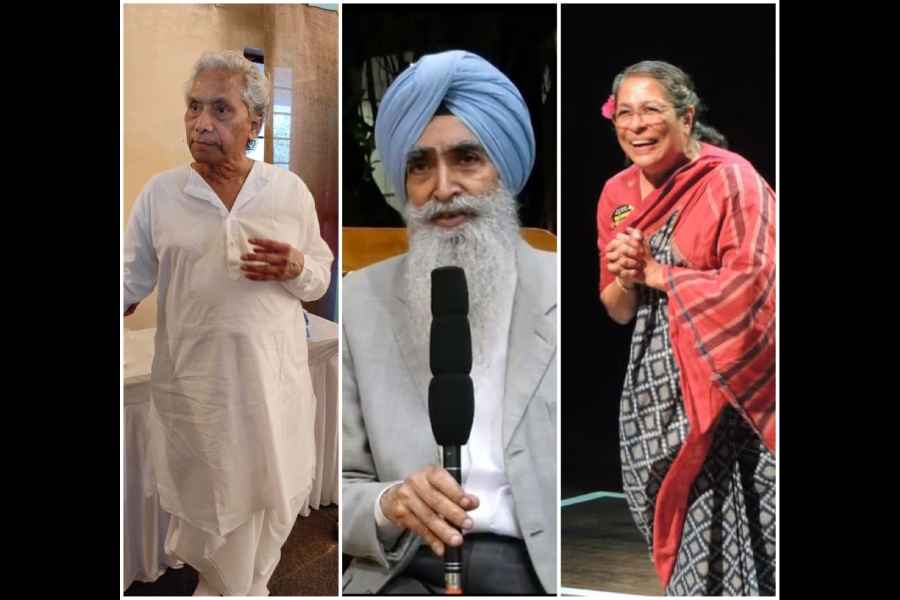From left to right: Biren Das, Chiranjiv Singh and Arundhati Nag 