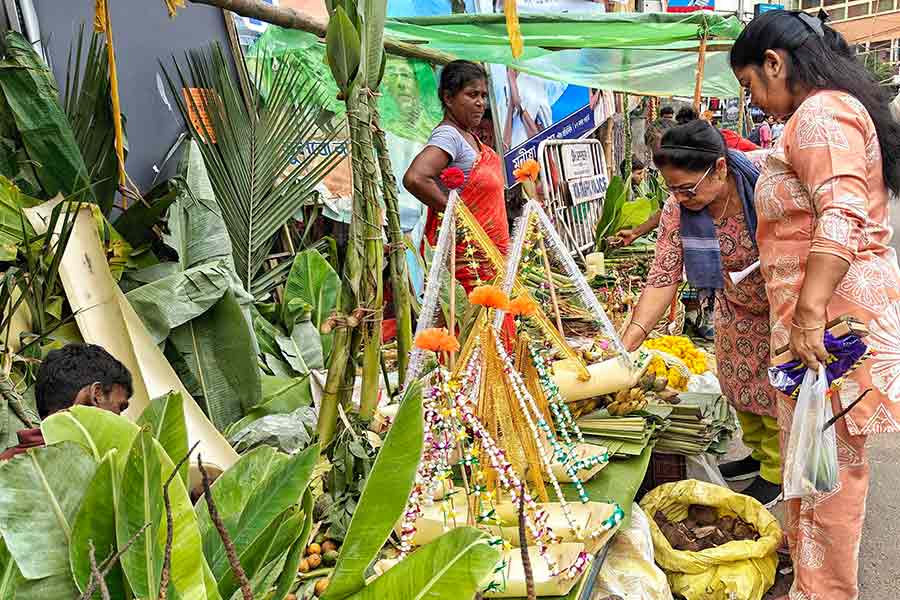  These are placed in ponds or tanks, symbolising prosperity and honouring the goddess of wealth