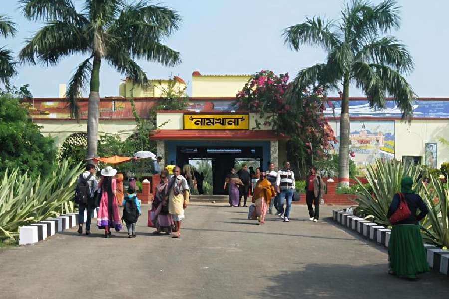 The Namkhana railway station in South 24-Parganas