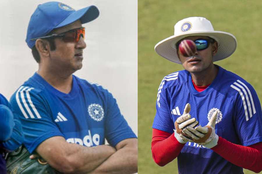 Captain Shubman Gill during India’s practice, ahead of the second Test against the West Indies in New Delhi.