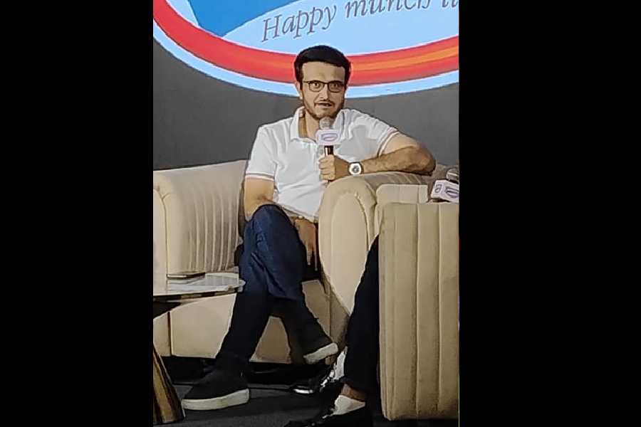 Sourav Ganguly at a promotional in the city on Thursday.