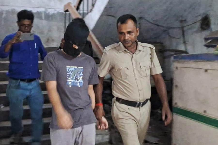 Wasef Ali, the friend of the gang rape survivor being produced at a court in Durgapur on Wednesday. 