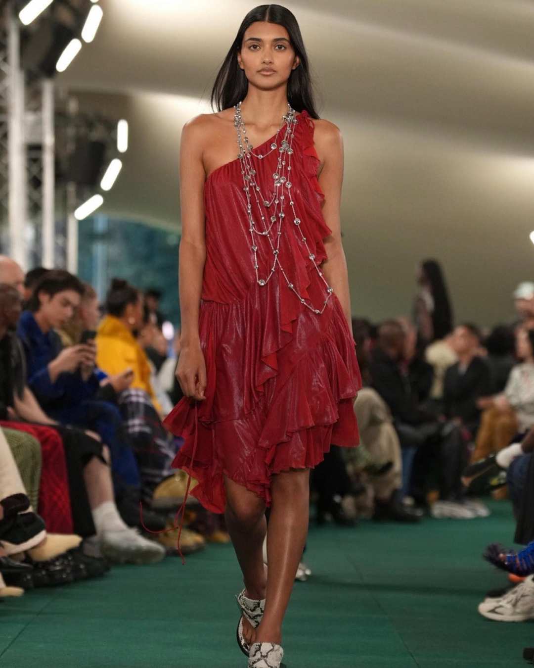 Neelam Kaur Gill, the only Indian-origin model to have walked the ramp at Victoria’s Secret Fashion Show in New York on Wednesday, turned heads in a shimmering pink set on the runway.