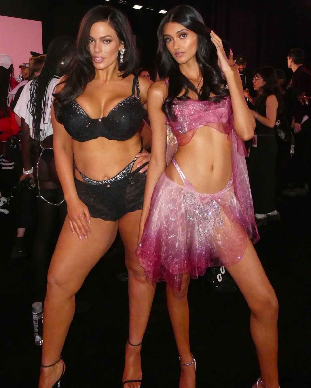 Neelam Kaur Gill, the only Indian-origin model to have walked the ramp at Victoria’s Secret Fashion Show in New York on Wednesday, turned heads in a shimmering pink set on the runway.