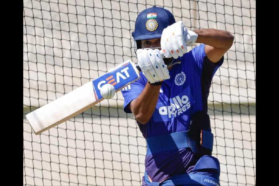 Shreyas Iyer in training, in a picture shared on X