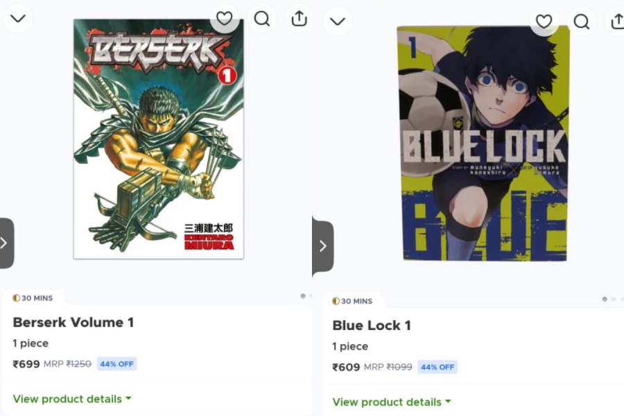 Blinkit’s new Comics & Manga section brings instant delivery of popular manga titles from Viz Media, Penguin, and more — including One Piece, Berserk, and Blue Lock — often at prices lower than Amazon.