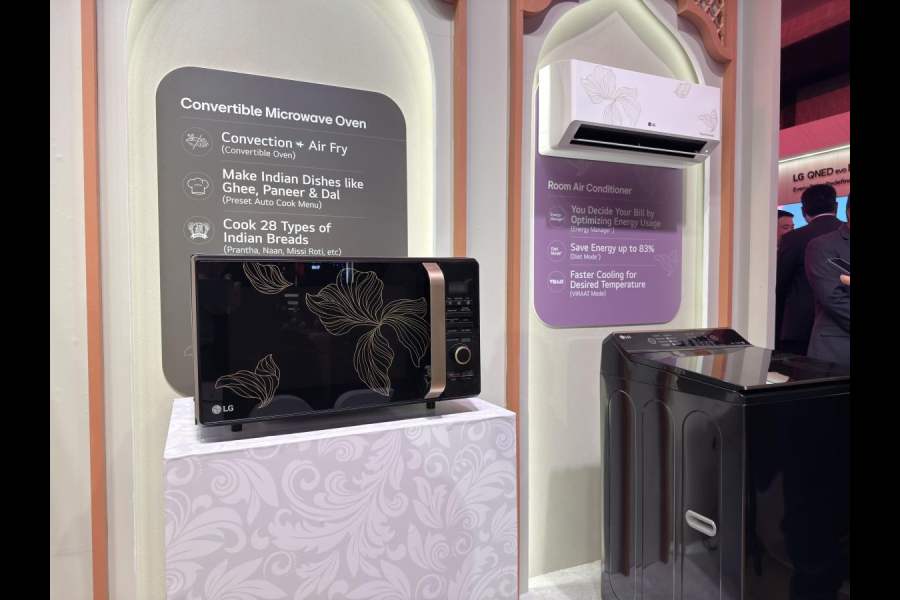 LG's new oven on display at the company's event in Mumbai on October 14.