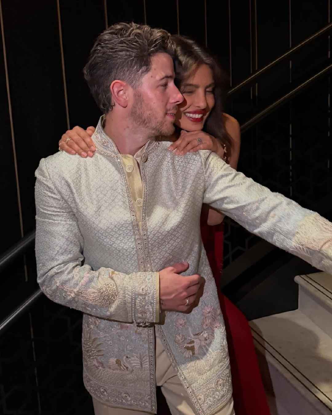 Nick and Priyanka shared a candid moment during the festivities  