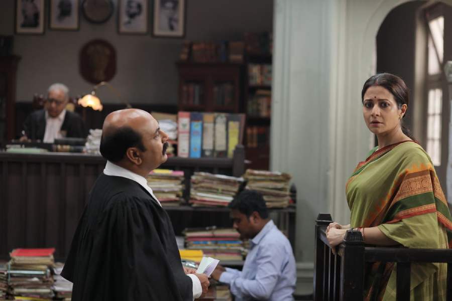 A scene from the film