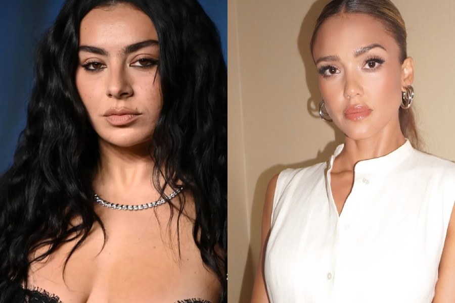 (left to right) Charlie XCX, Jessica Alba