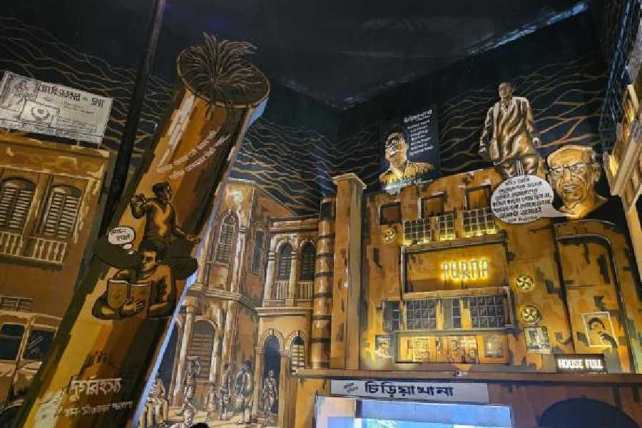 The 2025 pandal of Dum Dum Park Tarun Sangha, created by Anirban Das.