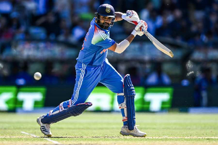 Former captain Rohit Sharma during his 97-ball 73 at the Adelaide Oval on Thursday.