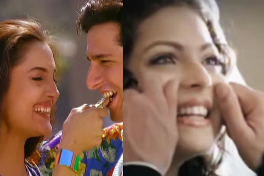 A still from Cadbury’s ‘Kuch Khaas Hai’ commercial, a still from Ponds’ ‘Googly Woogly Woosh’ commercial