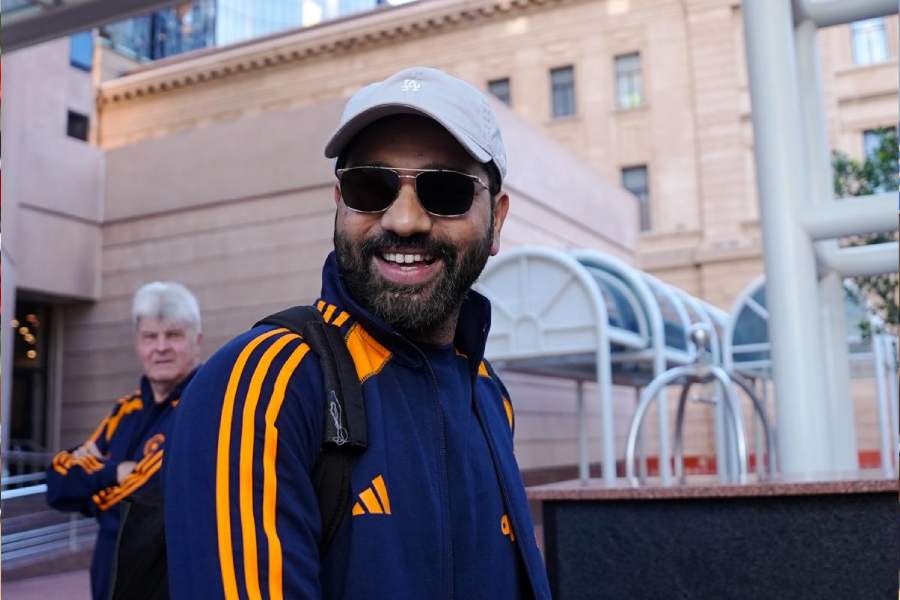Rohit Sharma, India’s top-scorer in India’s second ODI against Australia, en route to Sydney for the final game of the series. Australia have already won the series.
