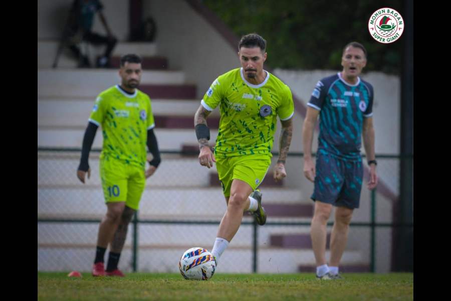 Jamie Maclaren during a training session.