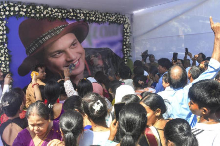 People gather to pay tribute to Zubeen Garg in Guwahati on October 19