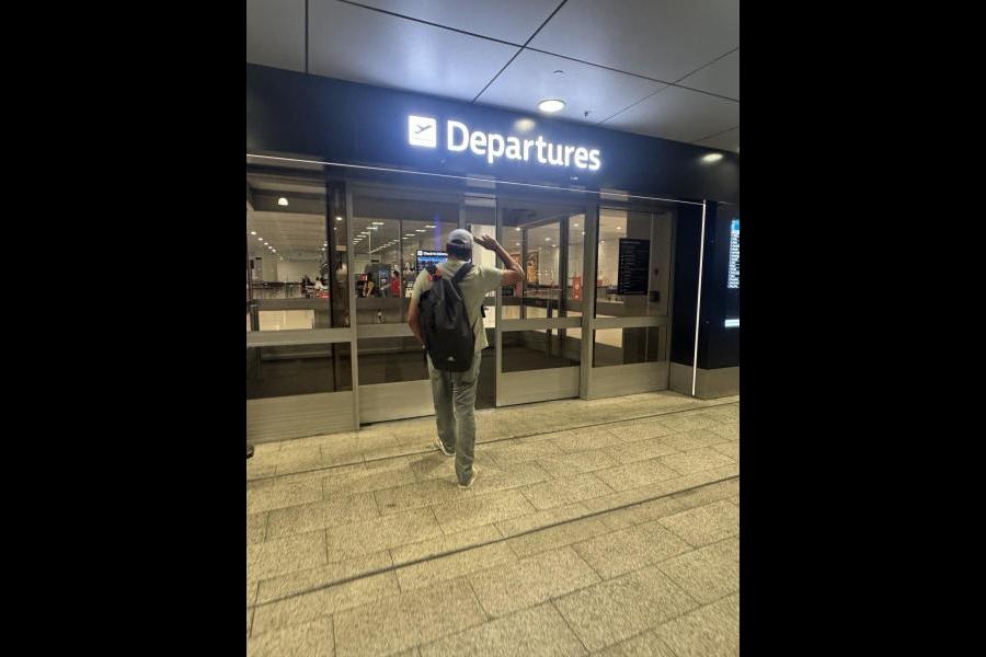 The picture posted by Rohit Sharma on X as he left Sydney for home after the ODI series in Australia. He captioned it: "One last time, signing off from Sydney."